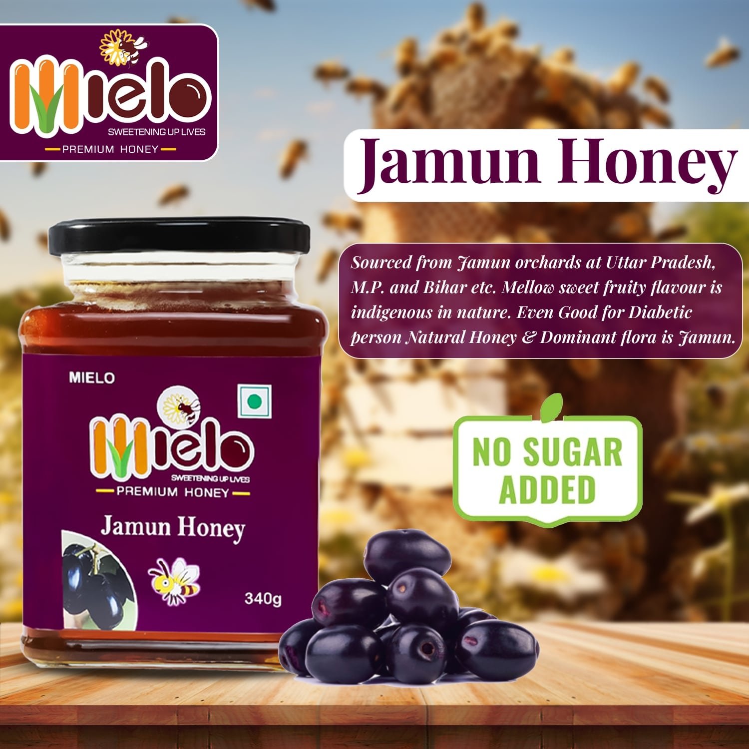 Mielo Jamun Honey Combo (500g x 2)