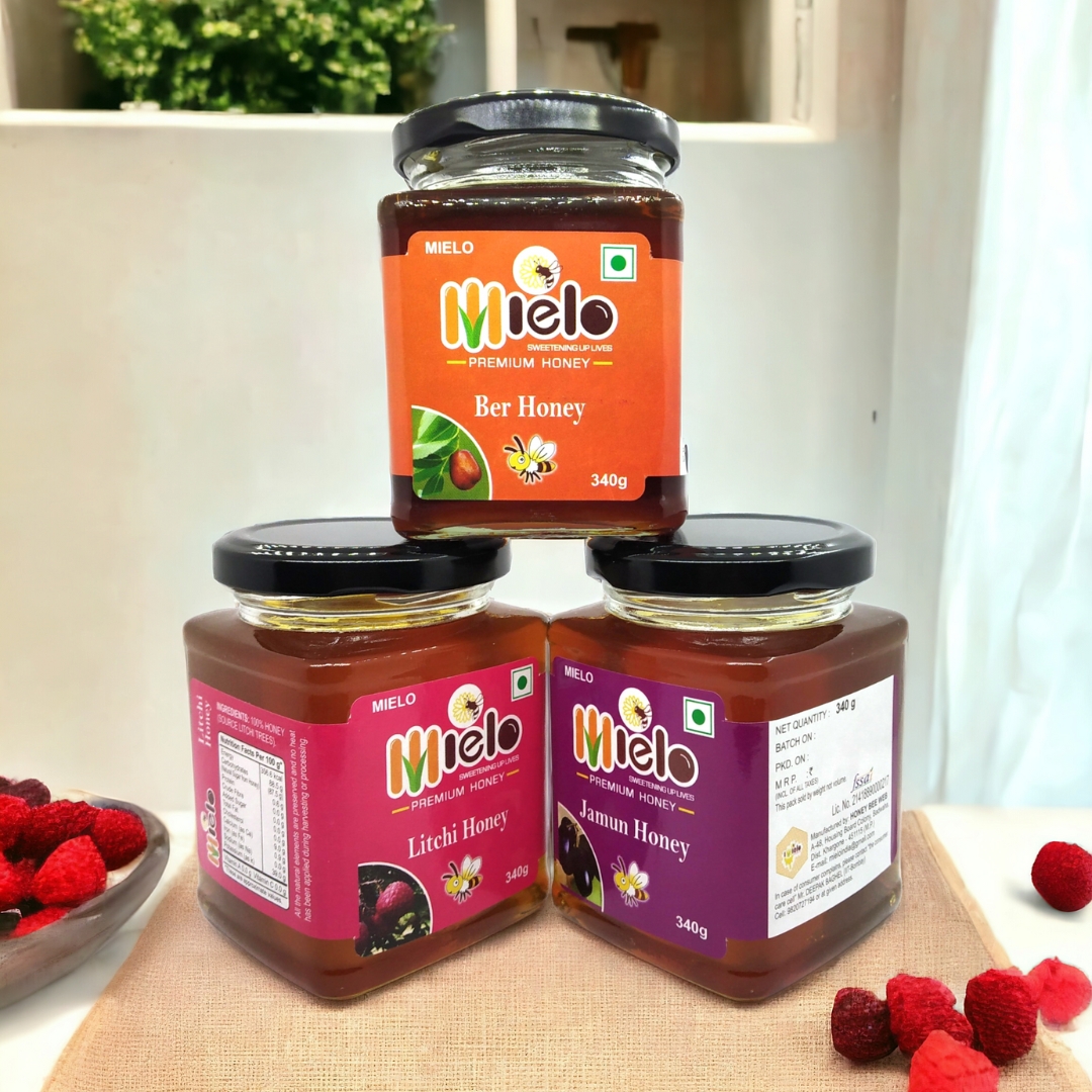 Mielo Ber Litchi Jamun Honey 340g